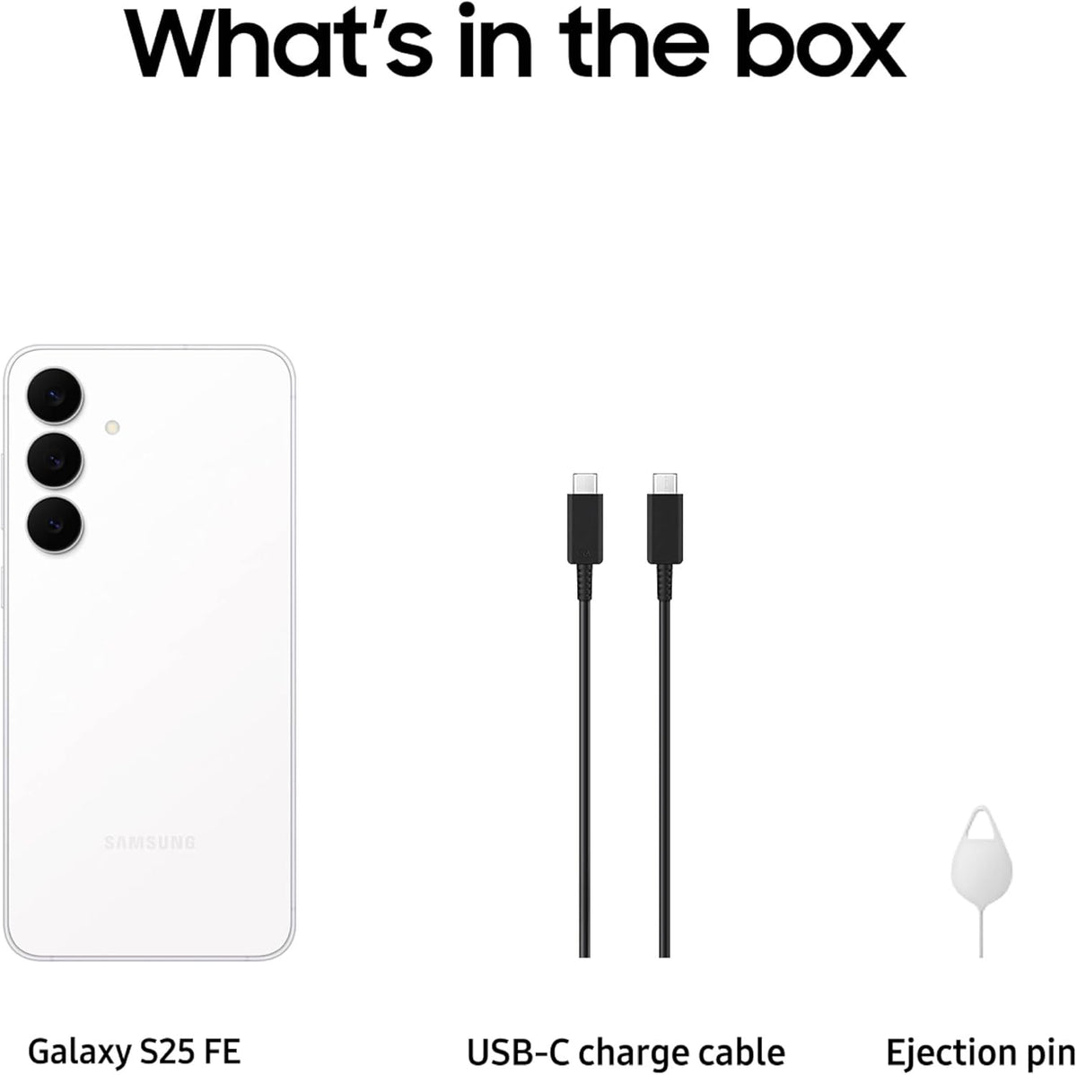 SAMSUNG Galaxy S25 FE (2025), 128GB AI Smartphone, Large Display, 4900mAh Battery, High Res-Camera, AI Photo Edits, Durable,White - International Version