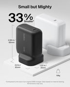 Belkin BoostCharge USB C Plug Charger 100W, GaN Compact and Foldable Plug Charger, Fast Charging for iPhone 17, Samsung Galaxy S26, Pixel 10, AirPods, Tablet, MacBook, Chromebook - Black