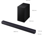 Samsung B-series Soundbar, B450F, 2.1 ch, Subwoofer, 2.1ch Sound, Dolby Audio/DTS Virtual:X, Bass Boost, Adaptive Sound, HW-B450F/ZN (2025 - UAE Version)