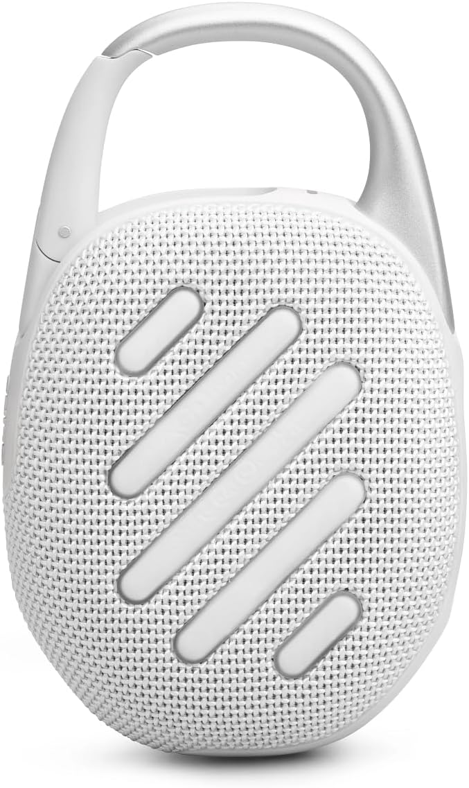JBL Clip 5 Portable Bluetooth Speaker — White