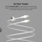 Belkin Fast Charge Pro Flex Braided USB C charger cable, USB-IF certified Power Delivery PD type C fast charging cable for iPhone 16, 15, Galaxy S24, S23, MacBook Pro, iPad, Pixel and more – 1m, white