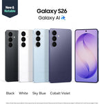 Samsung Galaxy S26, Unlocked Android Smartphone, 256GB, Powerful Processor, Galaxy AI, Immersive Viewing, Durable Battery, 2026, International Version, Black