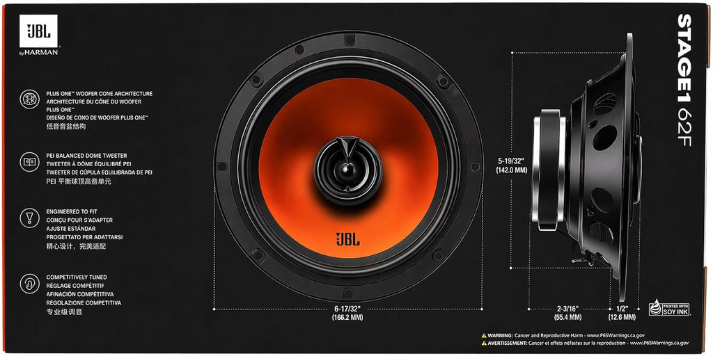 JBL Stage1 GEN2 62F 6.5-Inch Car Speakers — Pair