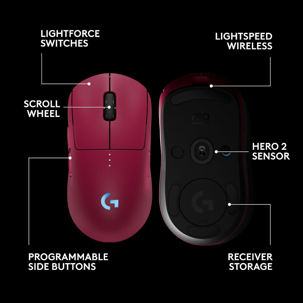 Logitech G PRO 2 LIGHTSPEED Gaming Mouse — Magenta