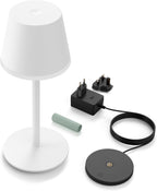 Philips Hue White & Color Ambiance Go Portable Table Lamp (530 lm), Dimmable Table Lamp for Hue Lighting System with 16 Million Colours, Smart Light Control via Voice or App, White — black