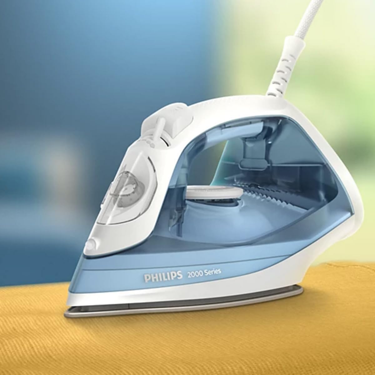 Philips Steam Iron 2000W, 25g/min Continuous Steam, 100g Steam Boost — Sea blue
