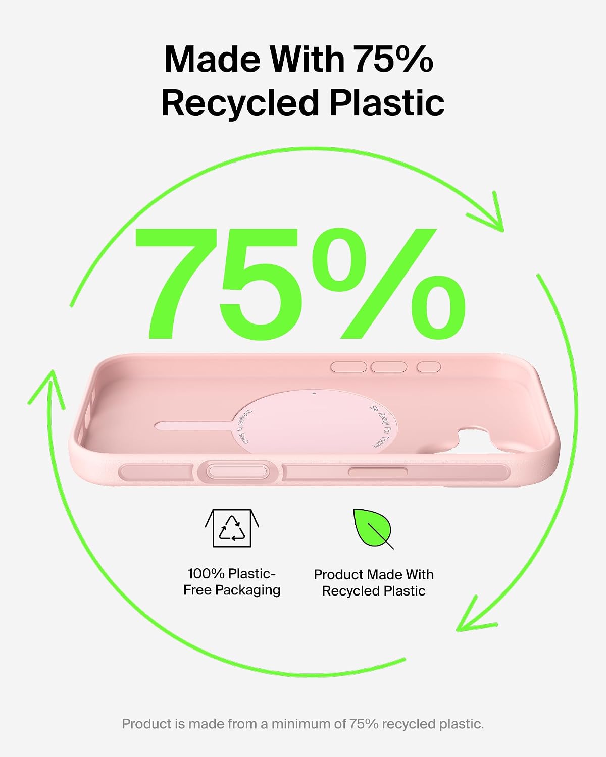 Belkin SheerForce Protect MagSafe Compatible iPhone Air Case with Slim Design & Anti-Scratch Treated Coating - Magnetic, Transparent, & Shockproof Protective iPhone Case - Pink
