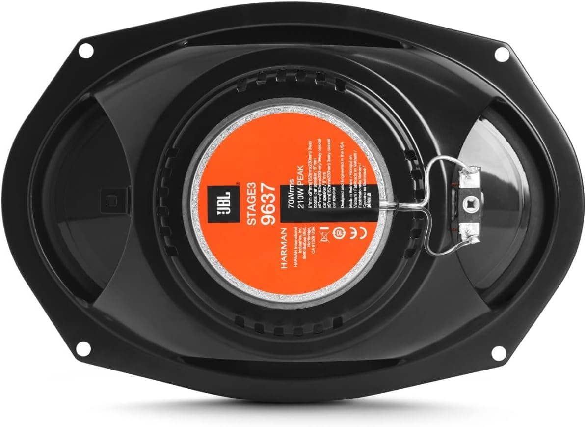 JBL Stage3 9637 6 x 9-Inch Car Speaker Set — Black