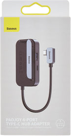 Baseus PadJoy 4-Port Type-C HUB Adapter Dark gray — Dark Grey