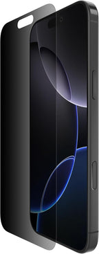 Belkin ScreenForce InvisiGlass iPhone 16 Pro Max Privacy Screen Protector, scratch-resistant impact protection, easy align tray for bubble free application, recycled glass for iPhone 16 Pro Max