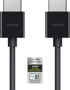 Belkin Ultra High Speed Premium HDMI 2.1 Cable, 4K/ Dolby Vision HDR, Optimal Viewing For Apple TV, 2m/ 6.6ft Black, AV10175bt2MBKV2