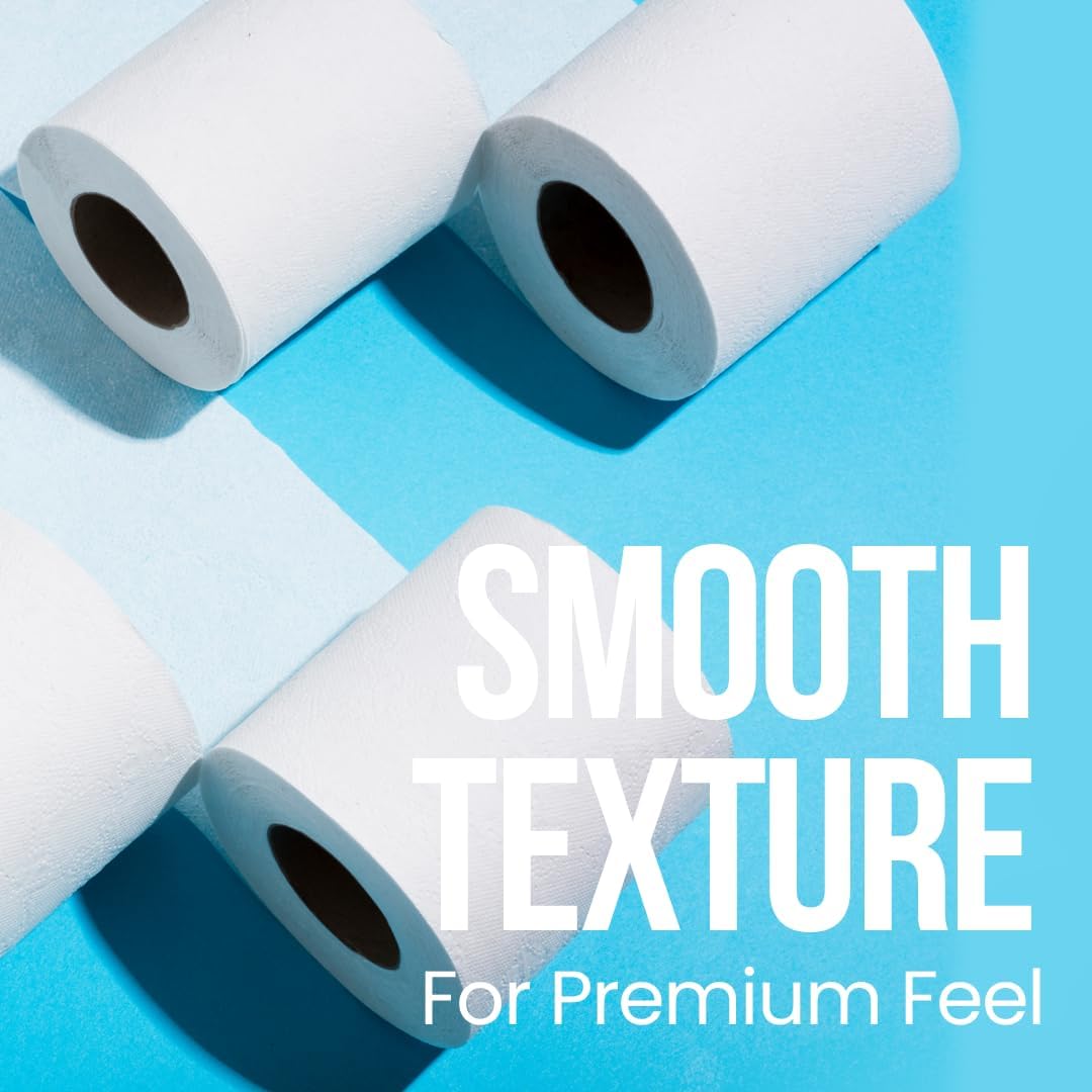 Nice Touch 2-Ply Embossed Toilet Rolls, 40 X 180 Sheets Extra Saving Tissue Rolls - 7200 Premium 2-Ply Sheets, Soft Feel Tissue Suitable for All Skin Types and Germ Protection — additional view 4