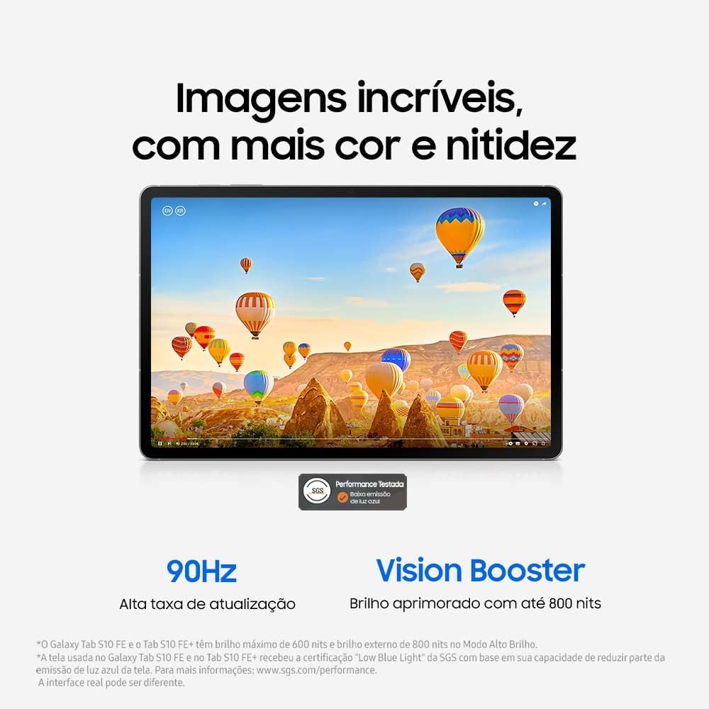 Samsung Galaxy Tab S10 FE+ w/S-Pen | 128GB, 8GB RAM, Wi-Fi Only | 13.1" LCD, WiFi 6E Android 15 Tablet, 4K Camera, Silver- International Version