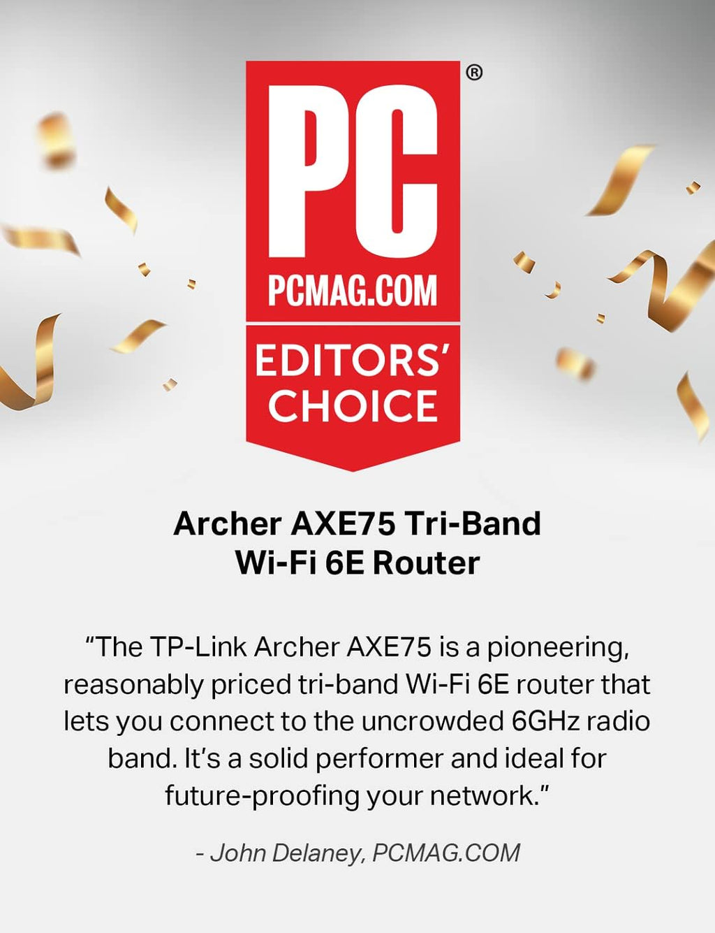 TP-Link AXE5400 Tri-Band WiFi 6E Router (Archer AXE75)- Gigabit Wireless Internet Router, ax Router for Gaming, VPN Router, OneMesh, WPA3