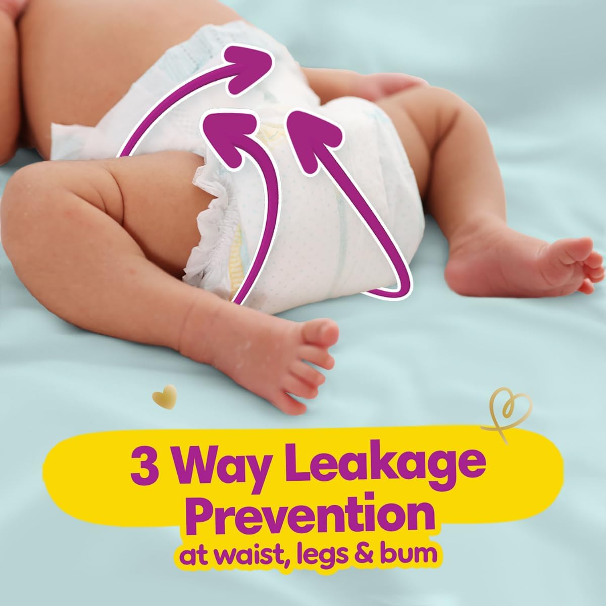 Pampers Active Baby New Born Diapers (72 Count)