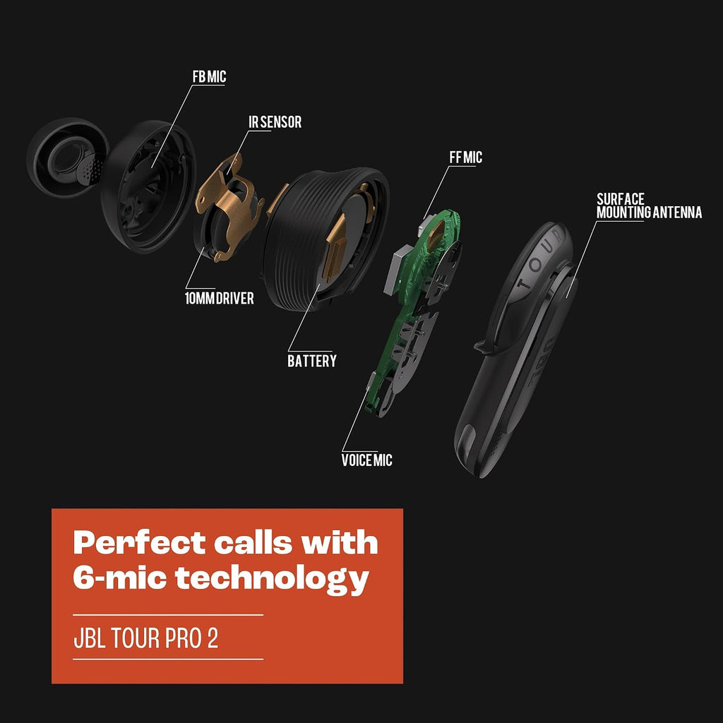JBL Tour Pro 2 True Wireless Earbuds — Black