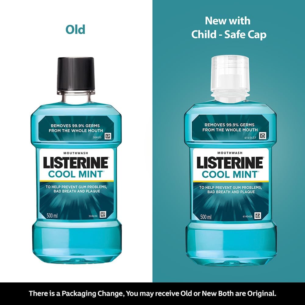 Listerine Cool Mint Mouthwash, 500 ml, 2-Pack — additional product view 2
