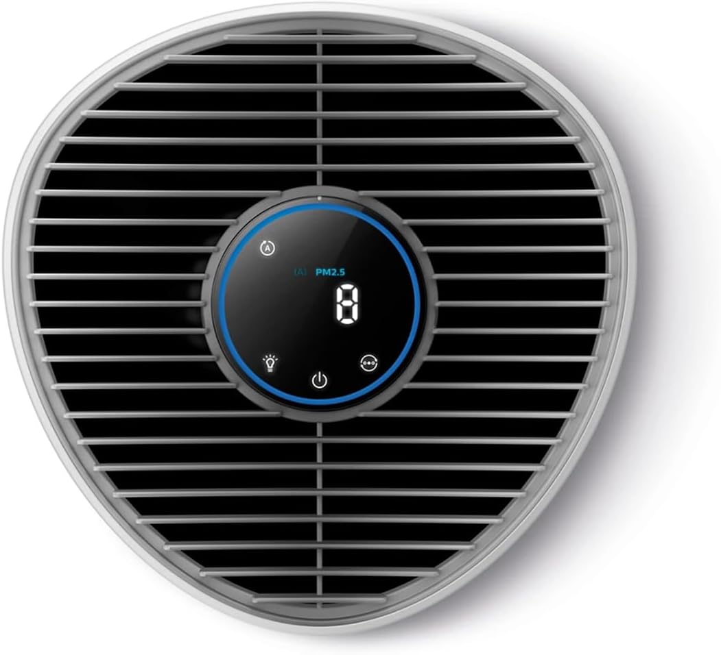 Philips 1000-Series Air Purifier, Removes Germs, Dust and Allergens in Rooms up to 78 m², CADR 300 m³/h, Sleep mode (AC1711/10) — Grey, White