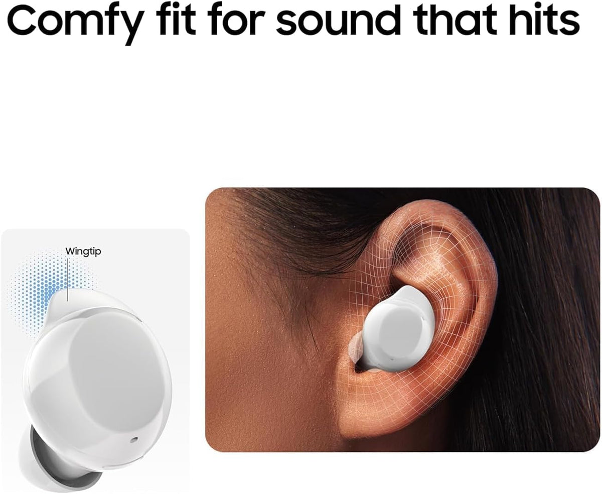 Samsung Galaxy Buds Core SM-R410 (2025) | International Version | Bluetooth 5.4 | Active Noise Cancellation | Up to 35 Hours Continuous Music Playback Black - White
