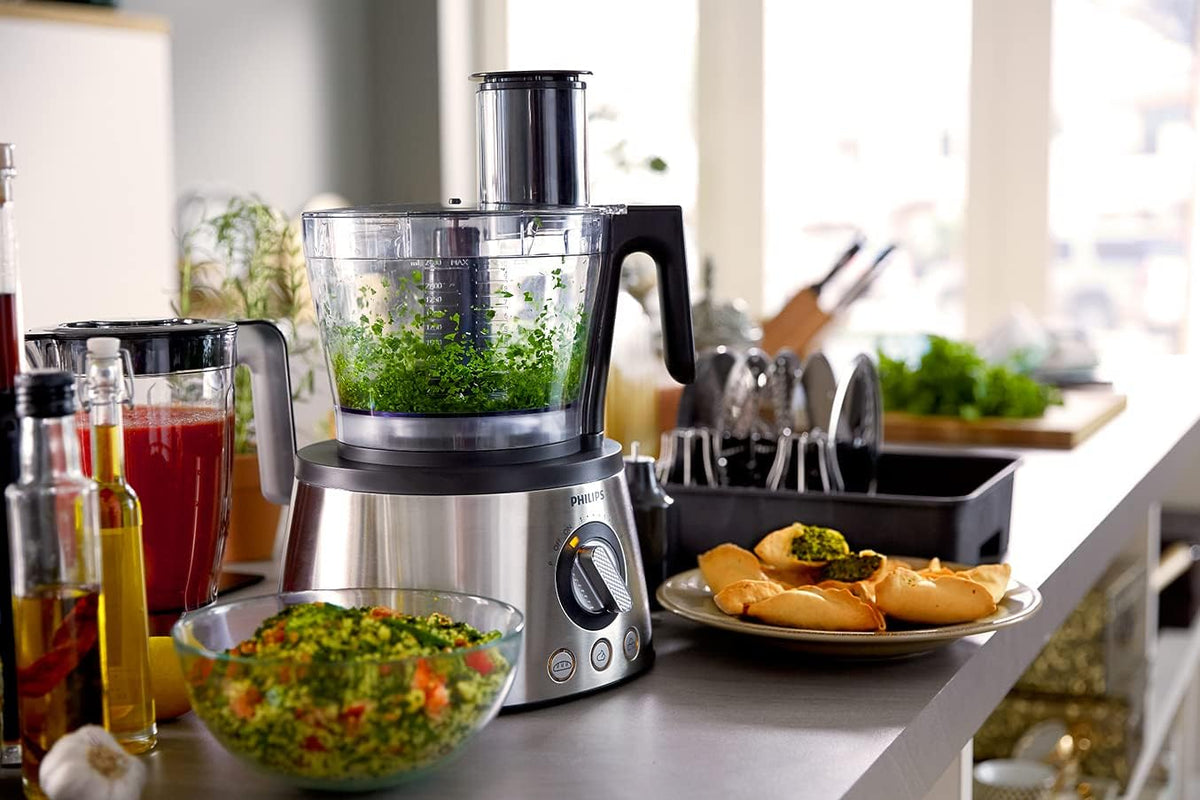 Philips HR7778/01 7000 Series Food Processor, 1300W, 3.4L — Black