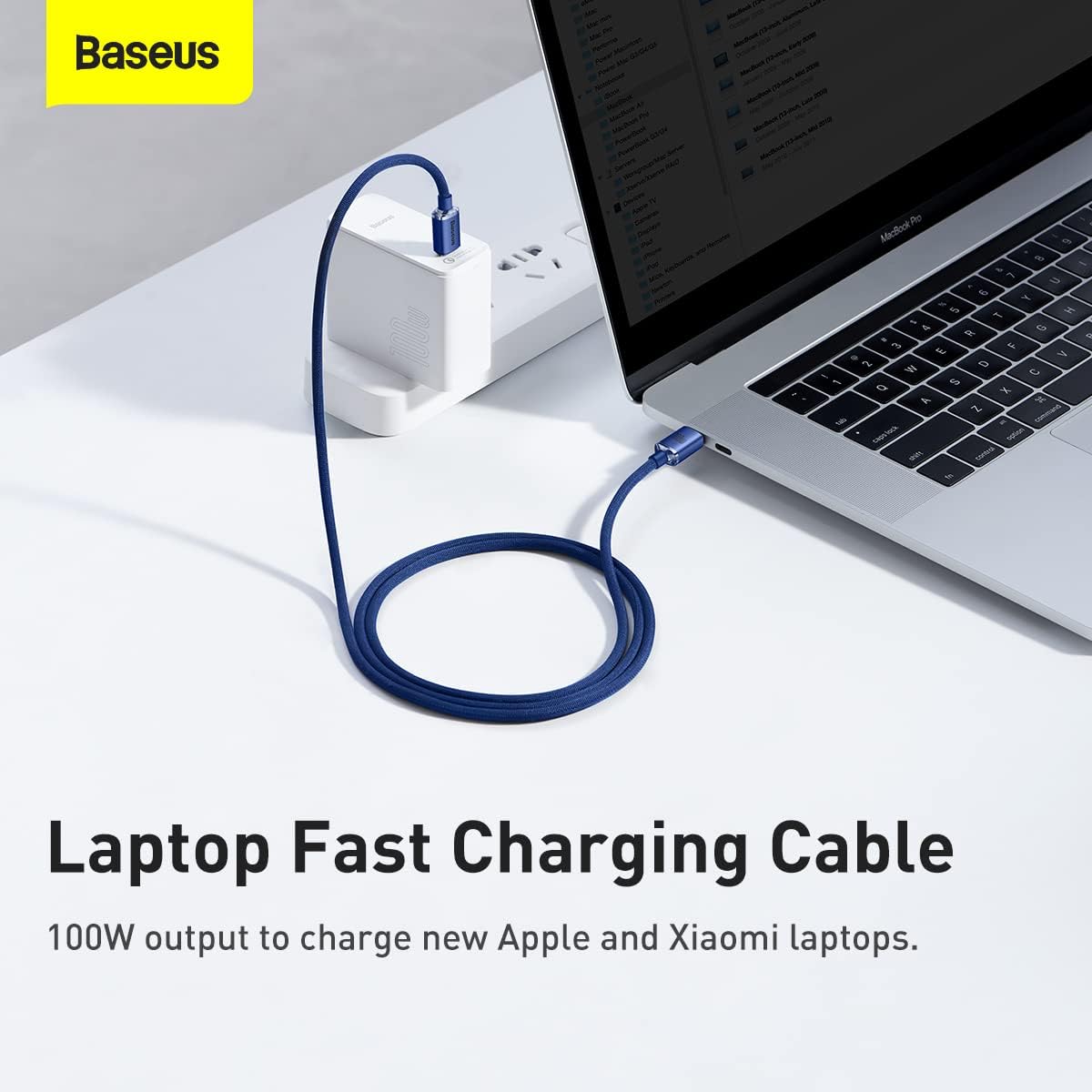 Baseus Crystal Shine USB-C to USB-C Cable 100W — 1.2m — Blue
