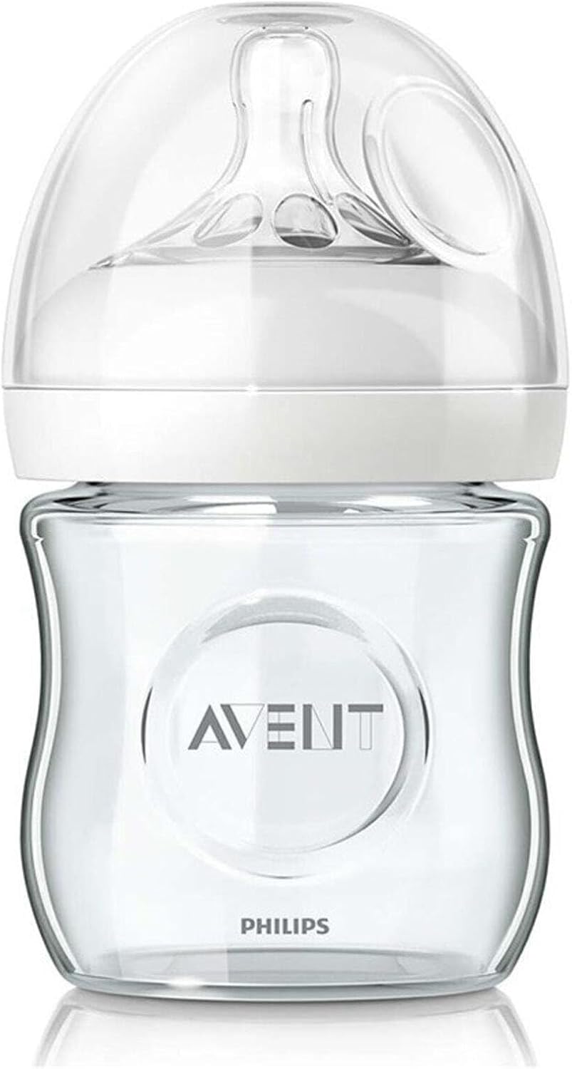 Philips AVENT Natural Feeding Bottle Glass, 120 ml - SCF671/17 — White