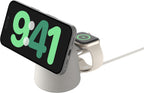 Belkin Fast Charge Pro 2-in-1 Wireless Charging Dock with MagSafe 15W Fast Charge iPhone Charger Compatible with iPhone 16, 15, 14, 13, and 12 Series, AirPods, and Other MagSafe Enabled Devices