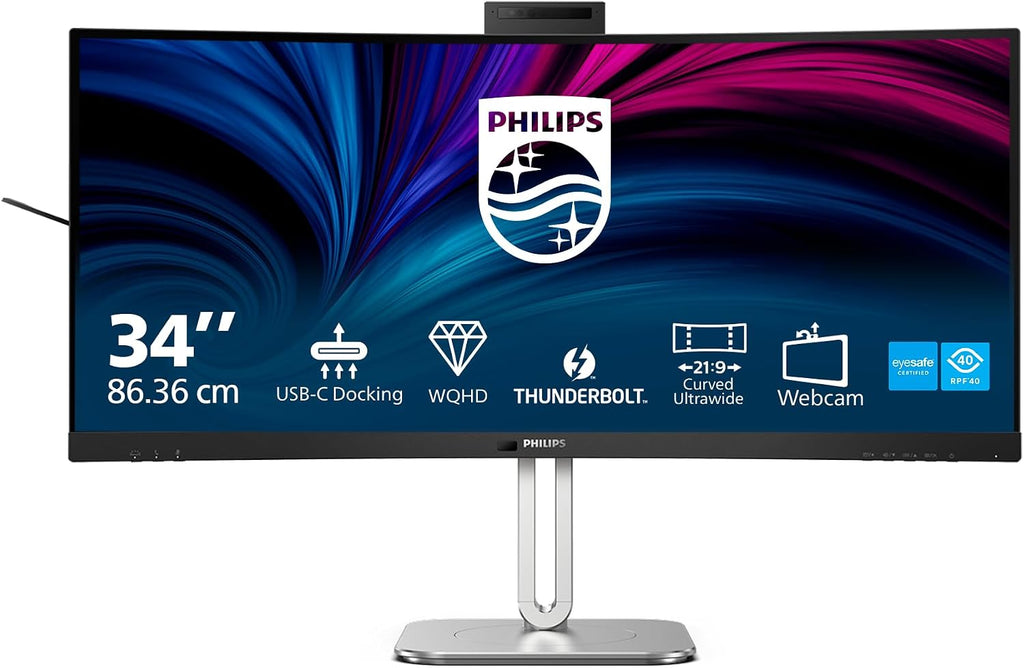 Philips 34B2U6603CH Curved Monitor — Black