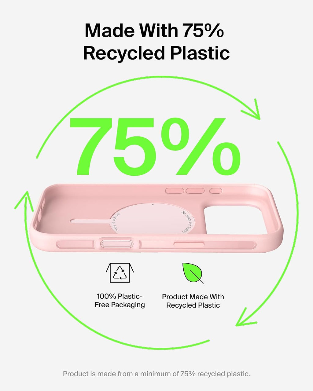 Belkin SheerForce Protect MagSafe Compatible iPhone 17 Pro Case with Slim Design & Anti-Scratch Treated Coating - Magnetic, Transparent, & Shockproof Protective iPhone Case - Pink