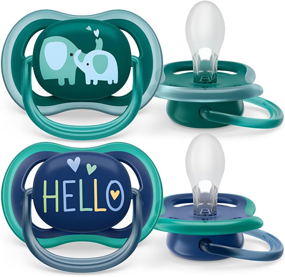 Philips Avent ULTRA AIR FREE FLOW STHR SIL 18M DECO X2 BOY
