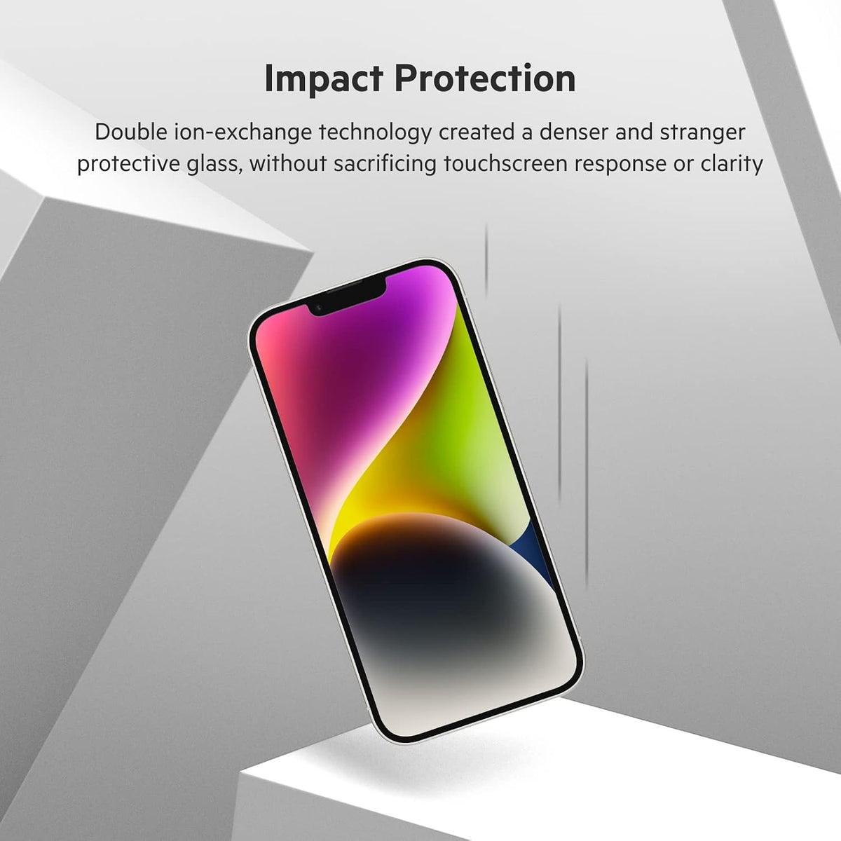 Belkin UltraGlass iPhone 14, iPhone 13 and 13 Pro Screen Protector, AntiMicrobial-Treated, Easy Bubble Free Application with Included Installation Guide Tray, 9H Hardness Tested, Tempered Glass