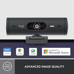 Logitech BRIO 500 Webcam — Graphite