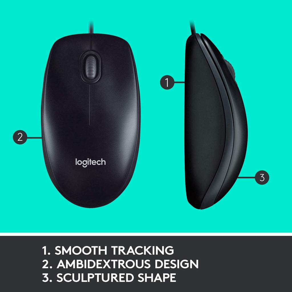 Logitech MK120 Keyboard and Mouse Combo — Black