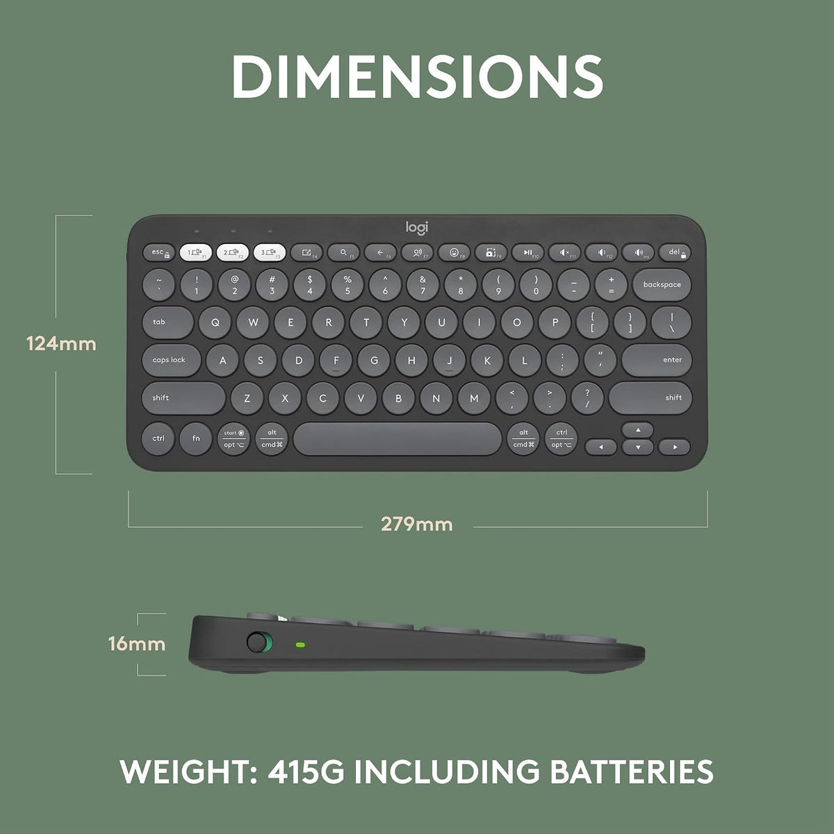 Logitech K380S Keyboard — Graphite