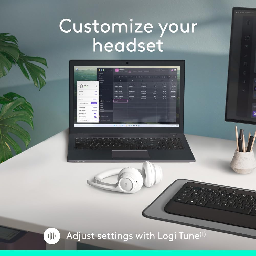 Logitech Zone 300 Headset — Off White