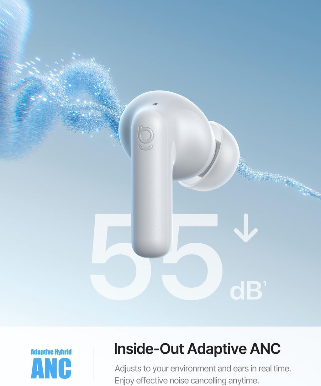Baseus Bass BP1 Ultra Noise-Cancelling Earbuds — White
