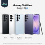 Samsung Galaxy S26 Ultra, Unlocked Android Smartphone, 256GB, Privacy Display, Galaxy AI, AI Camera, Super Fast Charging 3.0, Durable Battery, 2026, International Version, Black