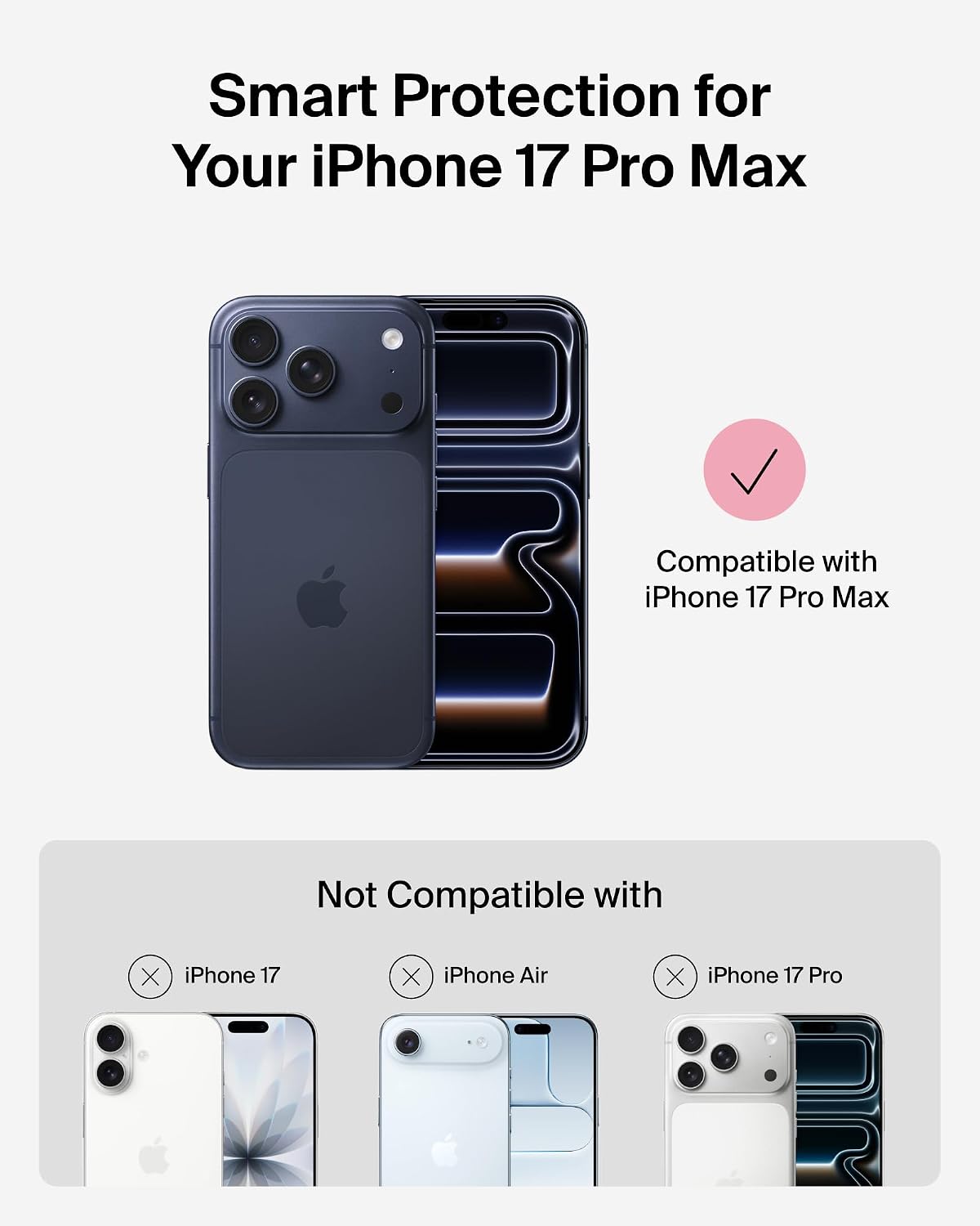Belkin SheerForce Protect MagSafe Compatible iPhone 17 Pro Max Case with Slim Design & Anti-Scratch Treated Coating - Magnetic, Transparent, & Shockproof Protective iPhone Case - Pink