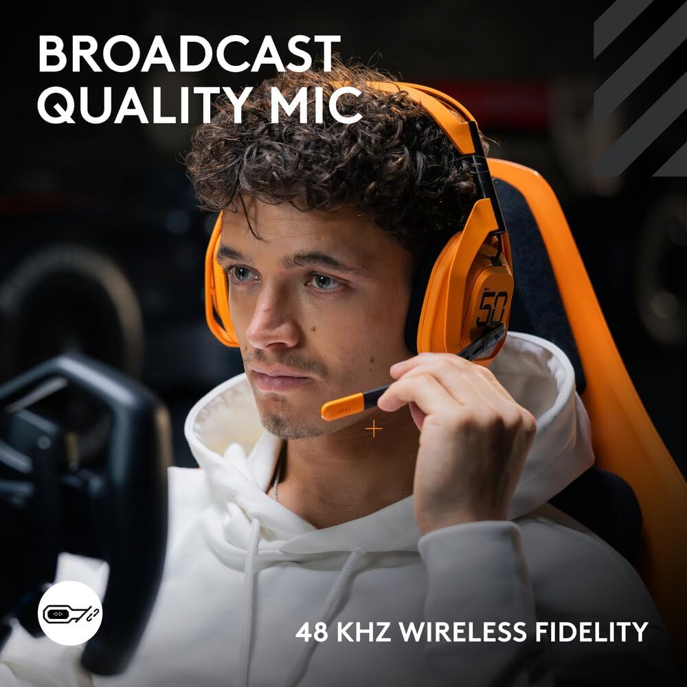 Logitech G ASTRO A50 X McLaren Edition Gaming Headset — Papaya