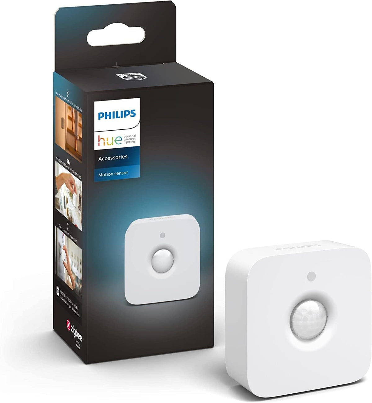 Philips Hue Indoor Motion Sensor with Wireless Control. Smart Lighting Accessory. — Black