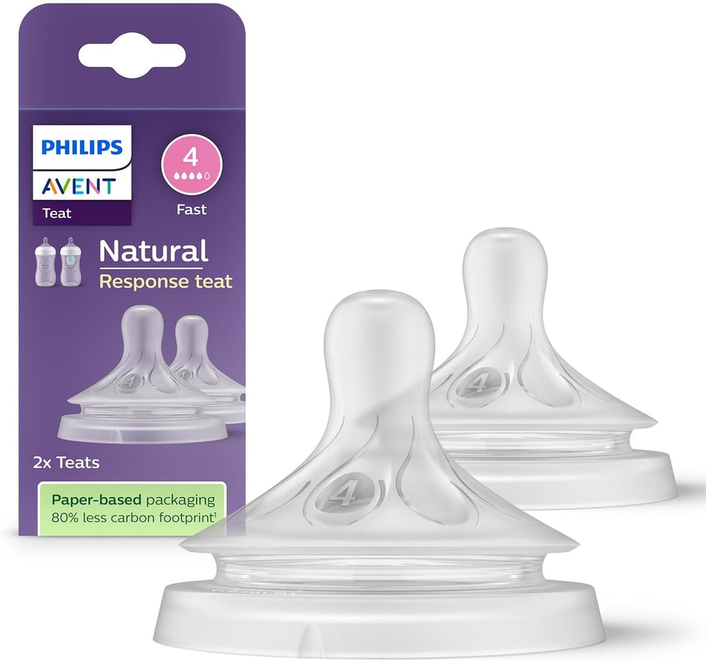 Philips Avent SCY964/02 Natural Response Teats, 3m+ Twin Pack