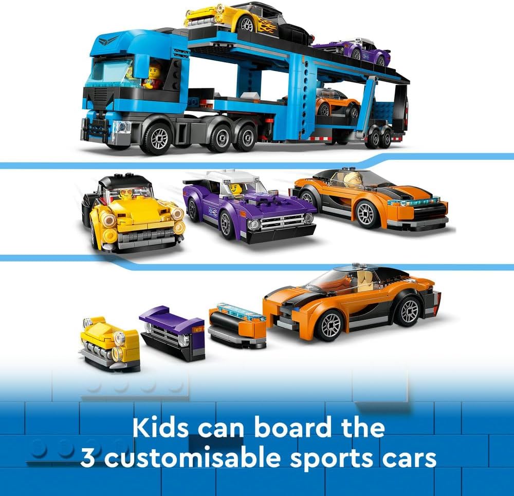 LEGO City Car Transporter Truck with Sports Cars 60408