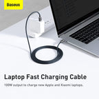Baseus Pudding Charging Cable for USB-C to USB-C 100W 1.2m - Purple — Purple