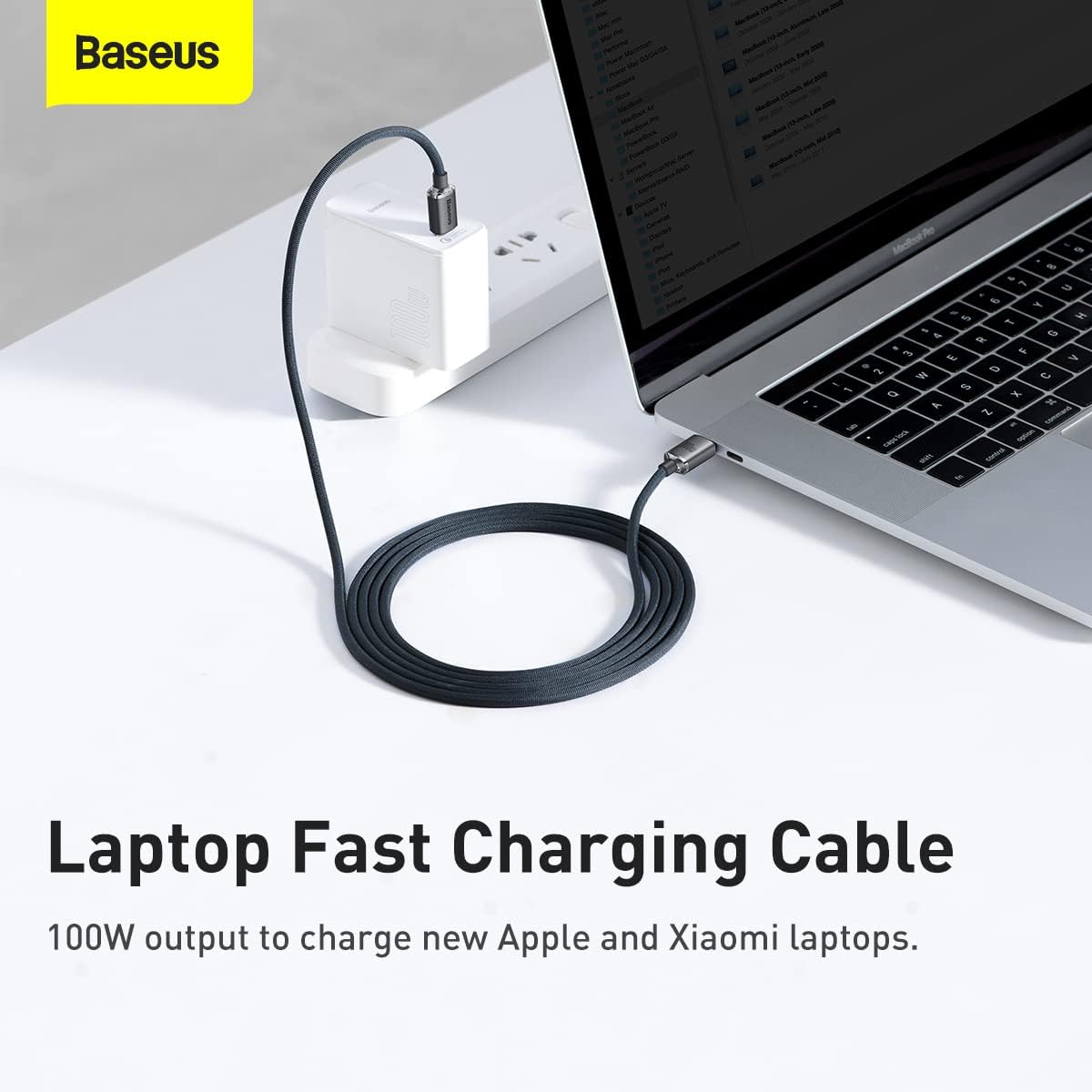 Baseus Pudding Charging Cable for USB-C to USB-C 100W 1.2m - Purple — Purple