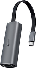 TP-Link USB C to Ethernet Adapter, 2.5 G Plug & Play Network Adapter | Type-C to RJ45 | Aluminum Alloy Case | Thunderbolt 4/3 Compatible for MacBook Pro/Air, iPad, iPhone 16 Pro/Max and More (UE302C)