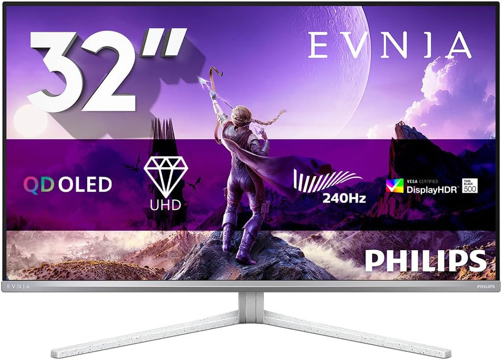 Philips Evnia 8000 32M2N8900P/00 computer monitor 80 cm (31.5") 3840 x 2160 pixels 4K Ultra HD QD-OLED White: — White