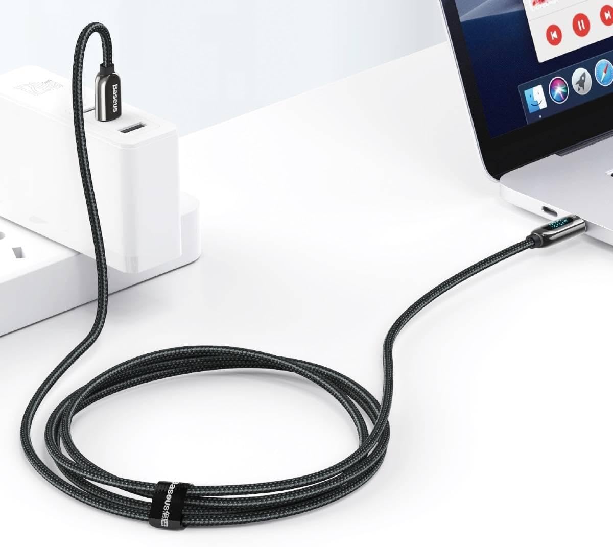 Baseus CATSK-B01 USB cable 1 m USB 2.0 USB C Black — 100 Centimeters — Black