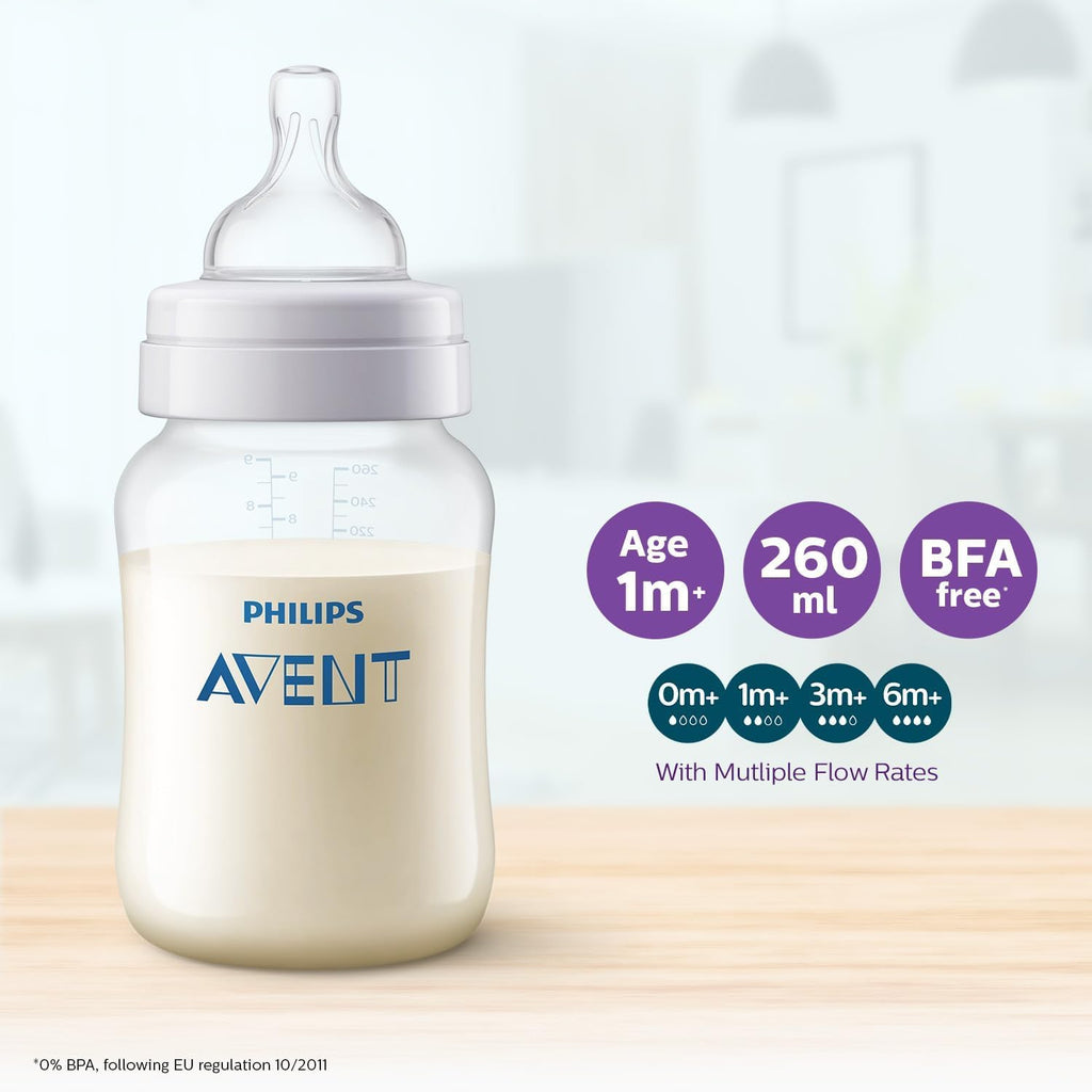 Philips AVENT Philips Anti Colic Bottle 260ml (Twin Pack) — Transparent