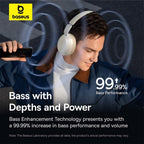 Baseus Bass 35 Max Wireless Over-Ear Headphones — White