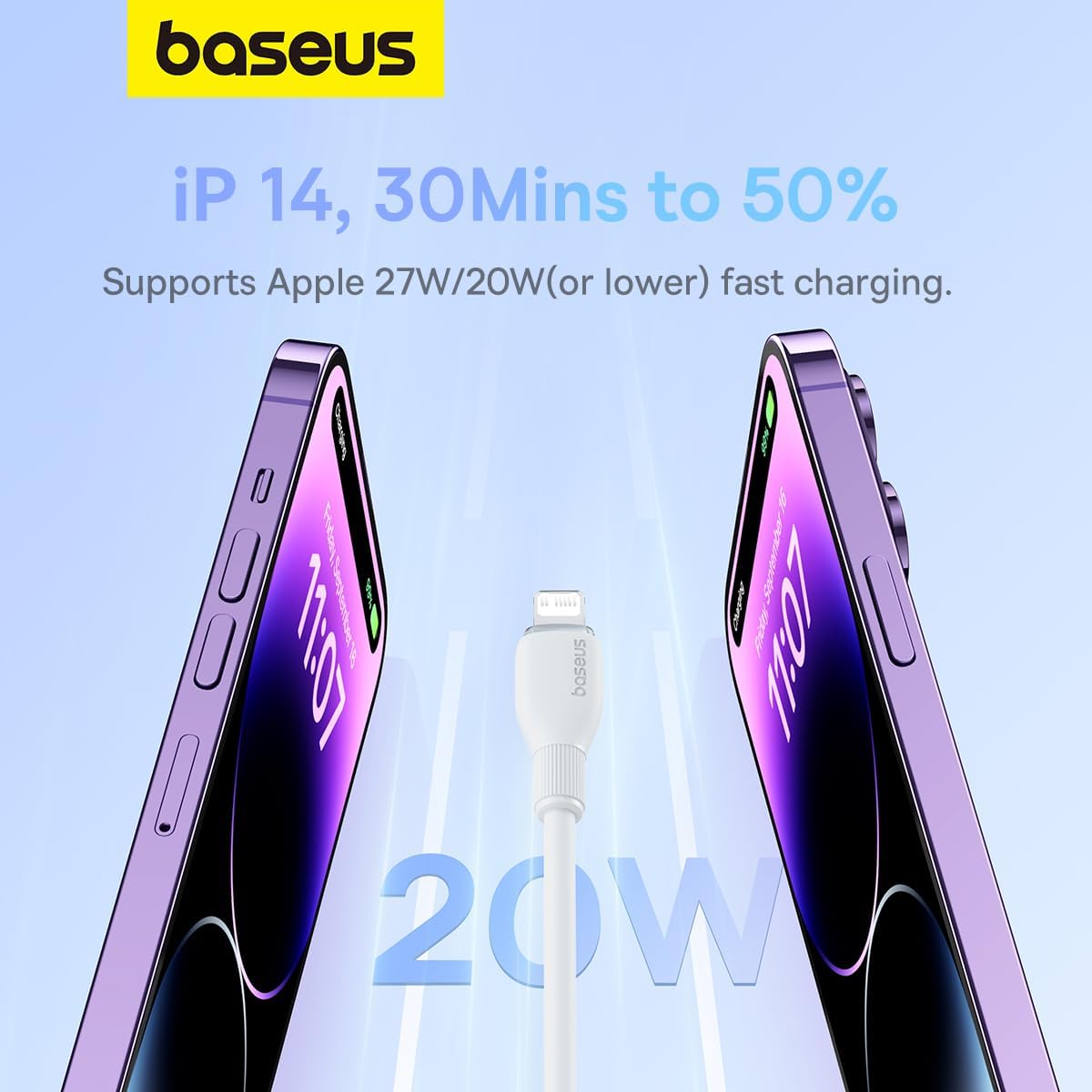 Baseus Pudding USB-C to Lightning Cable 20W — 1.2m — White